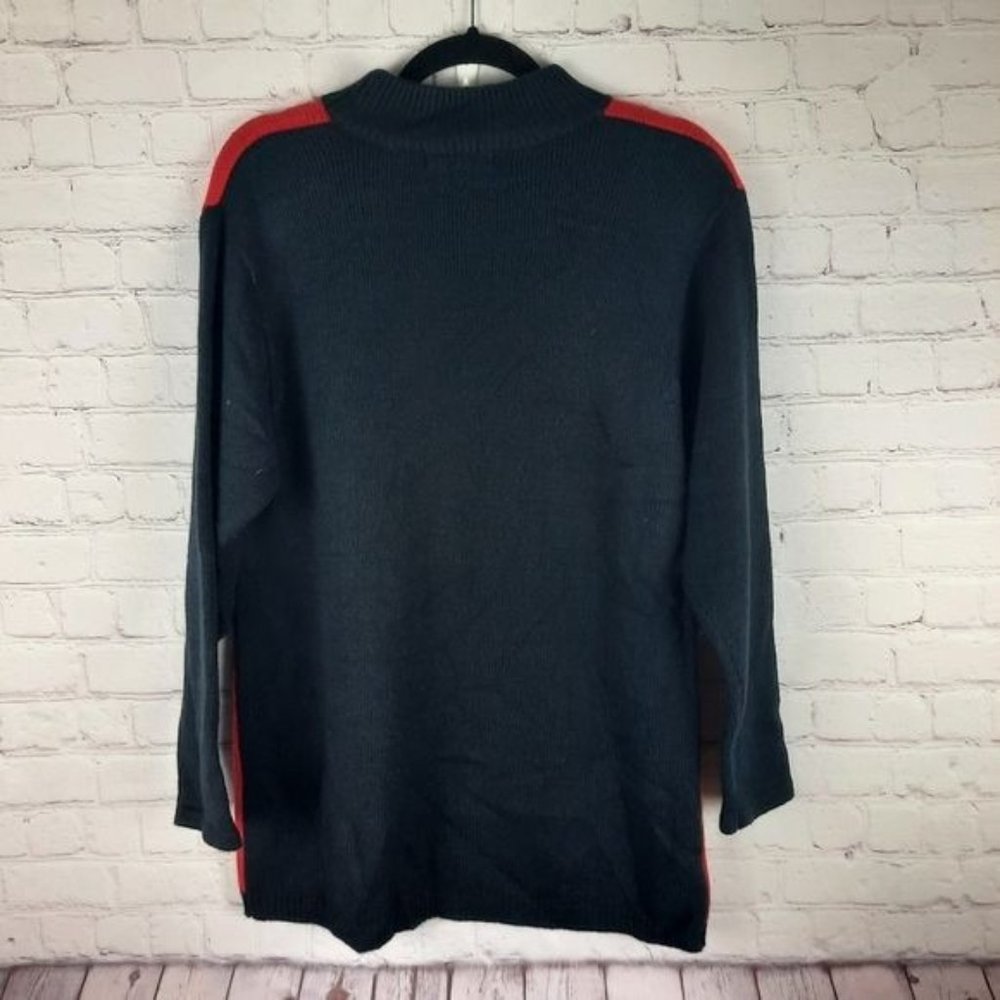 80s Lambswool Knit Sweater Vintage Liz Claiborne Color Block - Picture 6 of 10